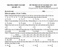 Lịch Thi Hk2 Thpt 2022 Hà Nội